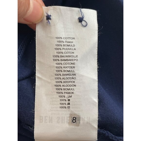 Ben Sherman Men's Short Sleeve Polo Shirt Plaid Collar Navy Blue - Picture 10 of 10